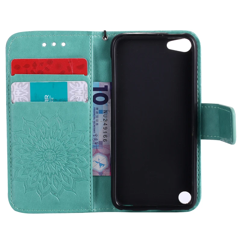 Coque подсолнечника флип чехол для Apple iPod Touch 5 искусственная кожа + силиконовая