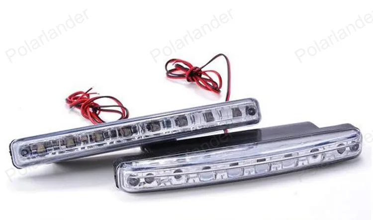 1 пара Автомобильные дневные ходовые огни 12 В 8 светодиодов | Автомобили и
