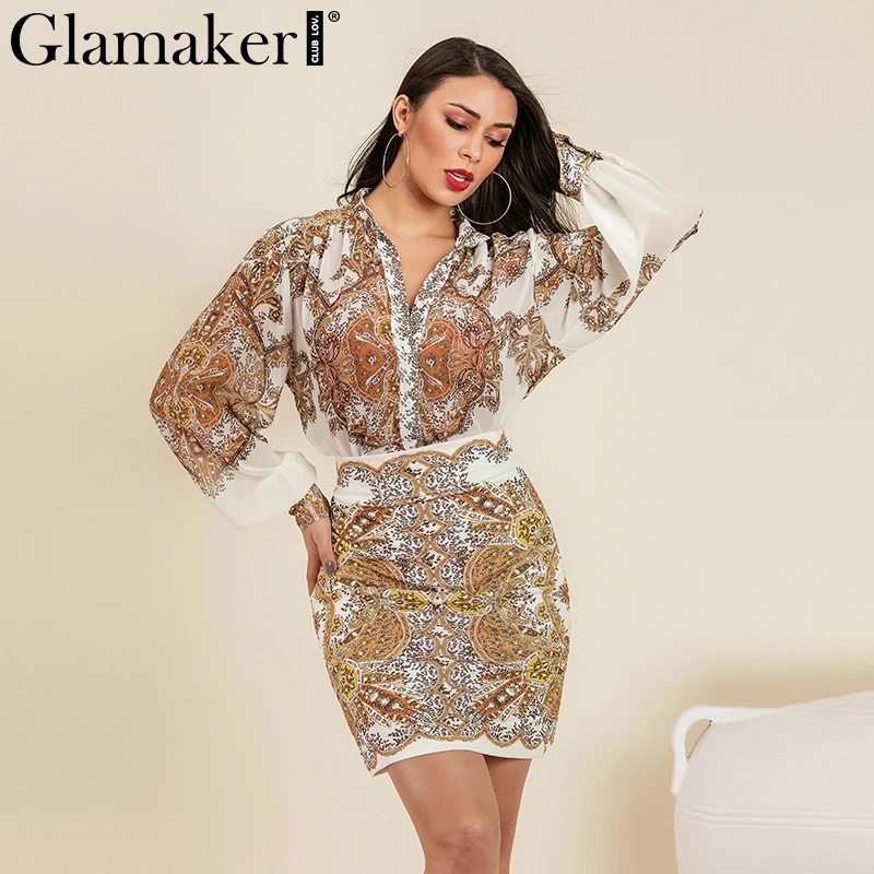 Glamaker, с принтом пейсли, сексуальная Элегантная блузка Футболка, женская белая летняя рубашка с длинным рукавом, блузка, Женская мода, Осенние Топы