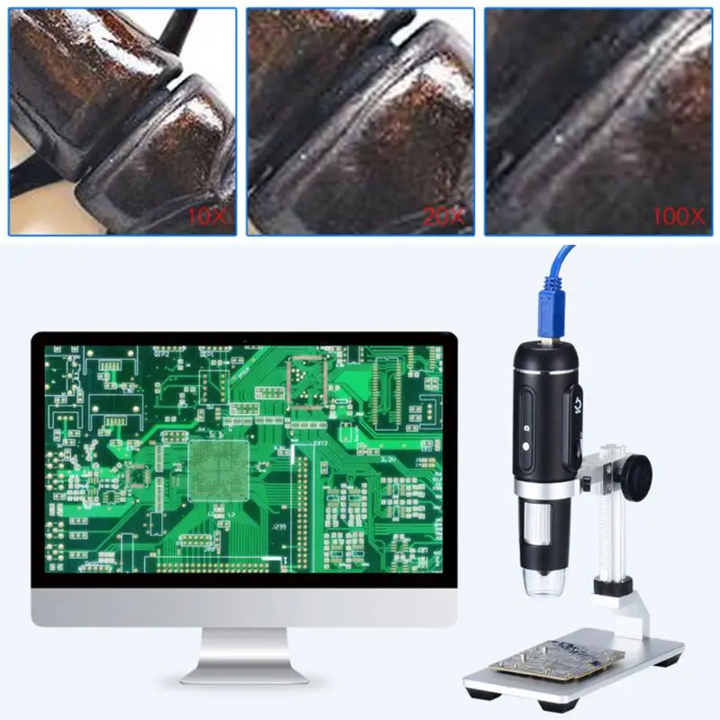 1000X USB 3 0 цифровой микроскоп 5MP HD камера электронная лупа с держателем|Микроскопы| |