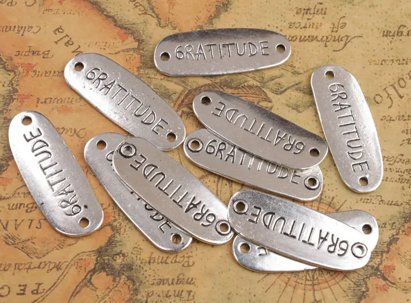 Звенья соединителя благодарности из металла серебристого цвета 40x15 мм A5361 20