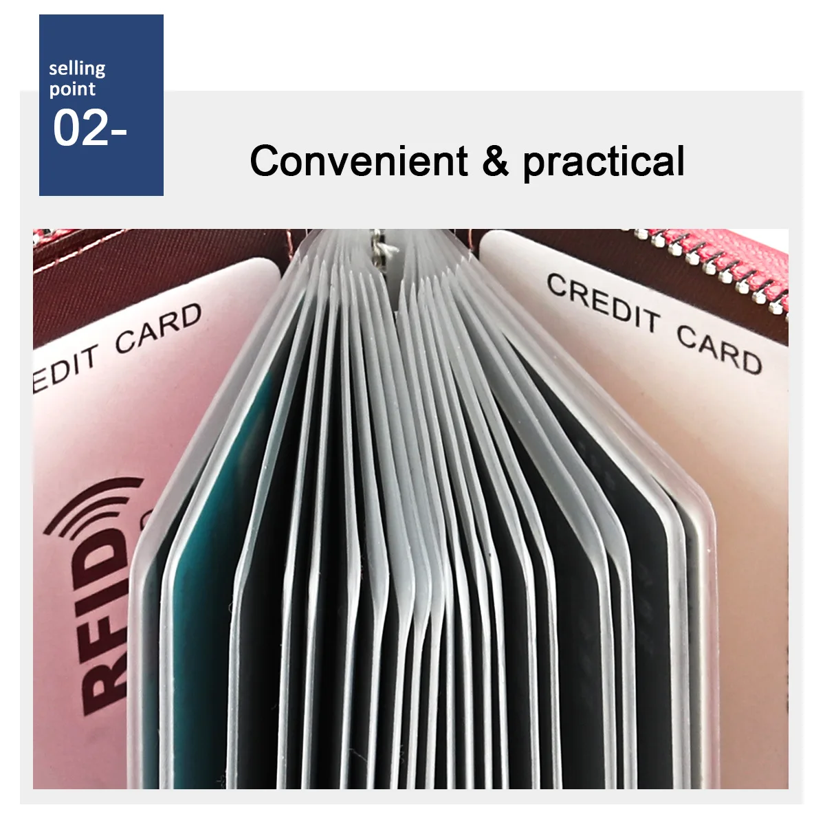 Women Business Card Holder Cow Leather Card Wallet Prevent RFID Female Credit Card Holder New Arrival Porte Carte Tarjetero Muje