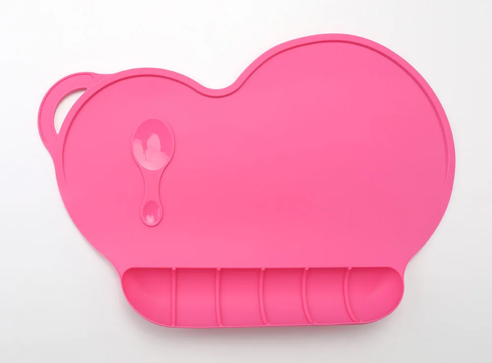 Rose pink Детская керамическая тарелка BPA Бесплатный медицинский коврик для посуды водонепроницаемый коврик для закусок подставка для еды чаша для кормления ребенка - Цвет: Rose pink