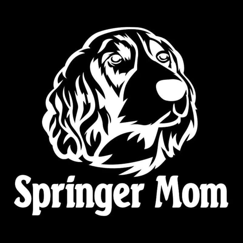 YJZT 15 2 см * 13 4 My Springer Mom Gog виниловые наклейки для автомобиля черный/серебристый