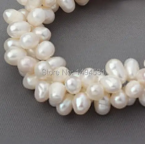 Ожерелье чокер из натурального жемчуга витое ожерелье риса колье невесты