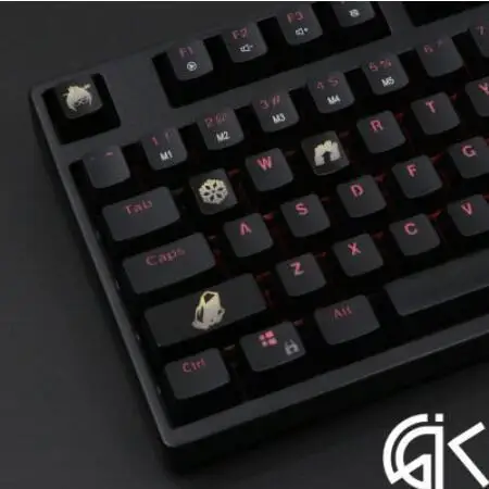 MEI 4 шт./компл. keysets подсветка OW ключ Шапки из АБС-пластика с гравировкой клавиши блеск-через для патруля gamer механическая клавиатура ANSI черный - Цвет: MEI
