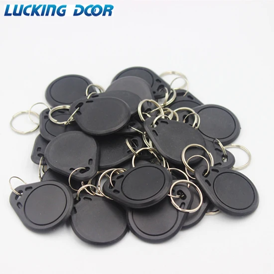 black 100pcs 100 шт. 13,56 МГц IC M1 брелоки метки контроля доступа RFID ключ искатель карты жетон посещаемость управление брелоком - Цвет: black 100pcs