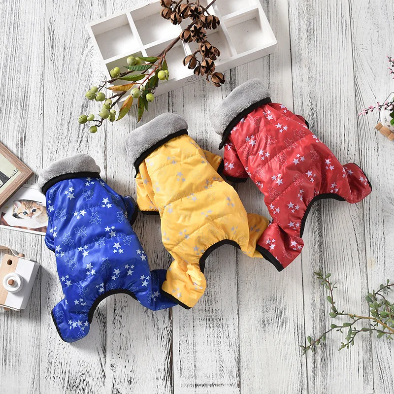 Одежда для собак Зимняя верхняя одежда Новейший ветрозащитный комбинезон с