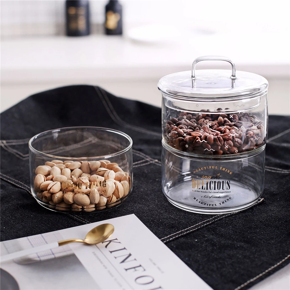 Скандинавский шик Nordic Стекло Хранения Jar бутылки с крышкой Симпатичные