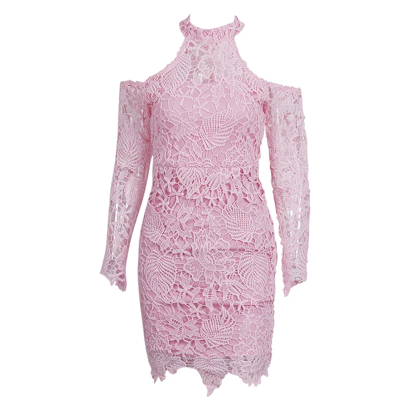 Women's Bandage Bodycon Long Sleeve Club Party Cocktail Mini Dress Sexy Hollow Out | Женская одежда