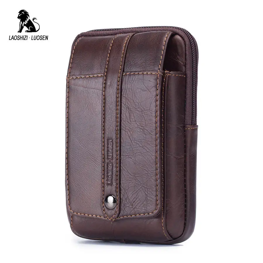 Из натуральной кожи Для мужчин Фанни Талии Мешок ячейка/мобильный телефон