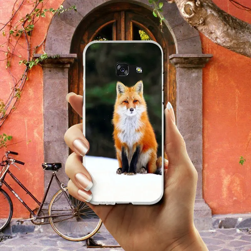 Soft Phone Case for Samsung Galaxy S2 S3 S4 S5 Mini S6 S7 S8 S9 S10 Lite Edge Plus Note 4 5 8 9 Shell Cute Animal Fox Walk Run | Мобильные