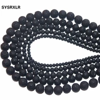 black volcanic rock natural lava beads for jewelry making yourself necklace bracelet material 4 6 8 10 12mm strand 15 5
