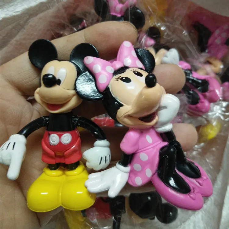 Новинка 2 шт. Микки Маус Минни фигурки игрушки мультяшная кукла подарки на день