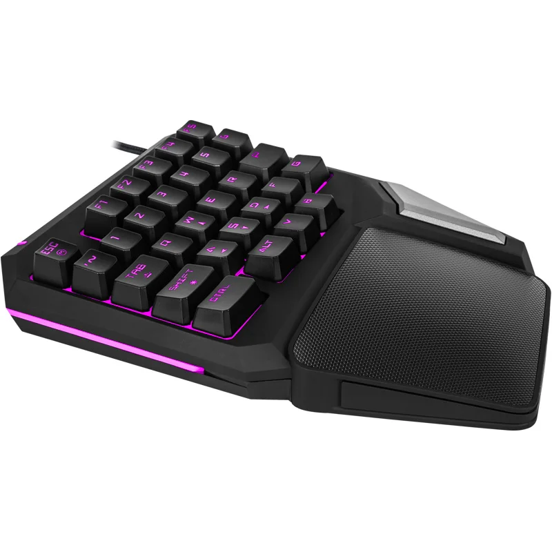 Профессиональная игровая клавиатура Delux T9 Pro с одной ручкой мини 7 цветной светодиодной подсветкой для Windows