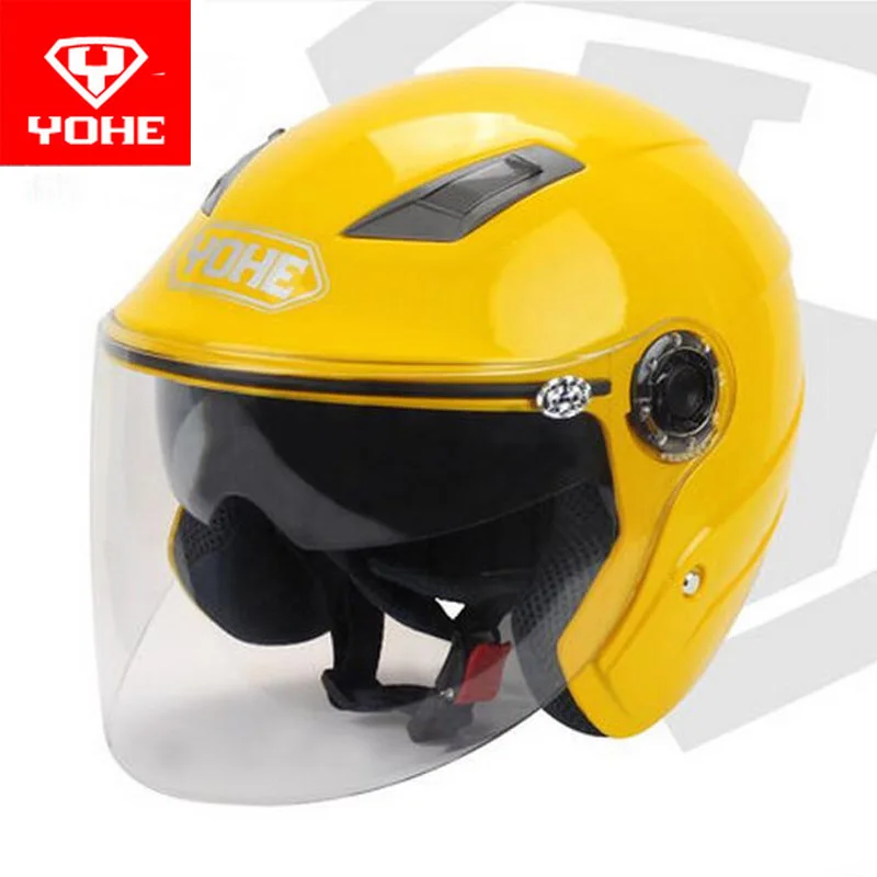 

2020 Summer New YOHE Double lens half face motorcycle helmet YH-837-R half cover motorbike helmets made of ABS and PC Visor lens