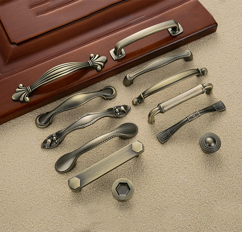 5 шт античные дверные ручки металлические круглые для ящиков Винтаж бронзовые