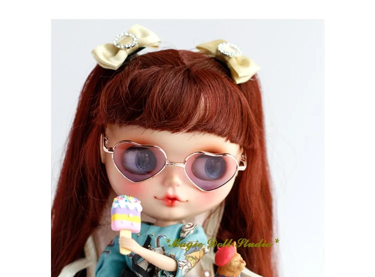 [MG571] 2018 Бесплатная доставка Новые аксессуары для кукол Blythe # очки в форме сердца