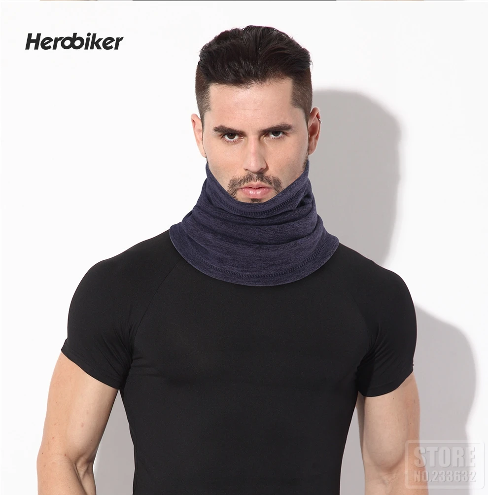 HEROBIKER мотоциклетная маска мотоциклетная грелка для шеи Зимняя Теплая Флисовая Балаклава Шапка капюшон мотоциклетная маска для верховой езды черная