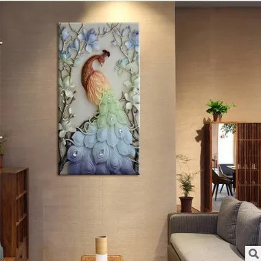 5D алмазная живопись павлином вышивка крестом стразы круглая смола полная