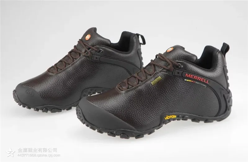 Коричневый Новое поступление Merrell Мужская Уличная походная обувь, коричневая кожаная верхняя обувь - Цвет: Коричневый