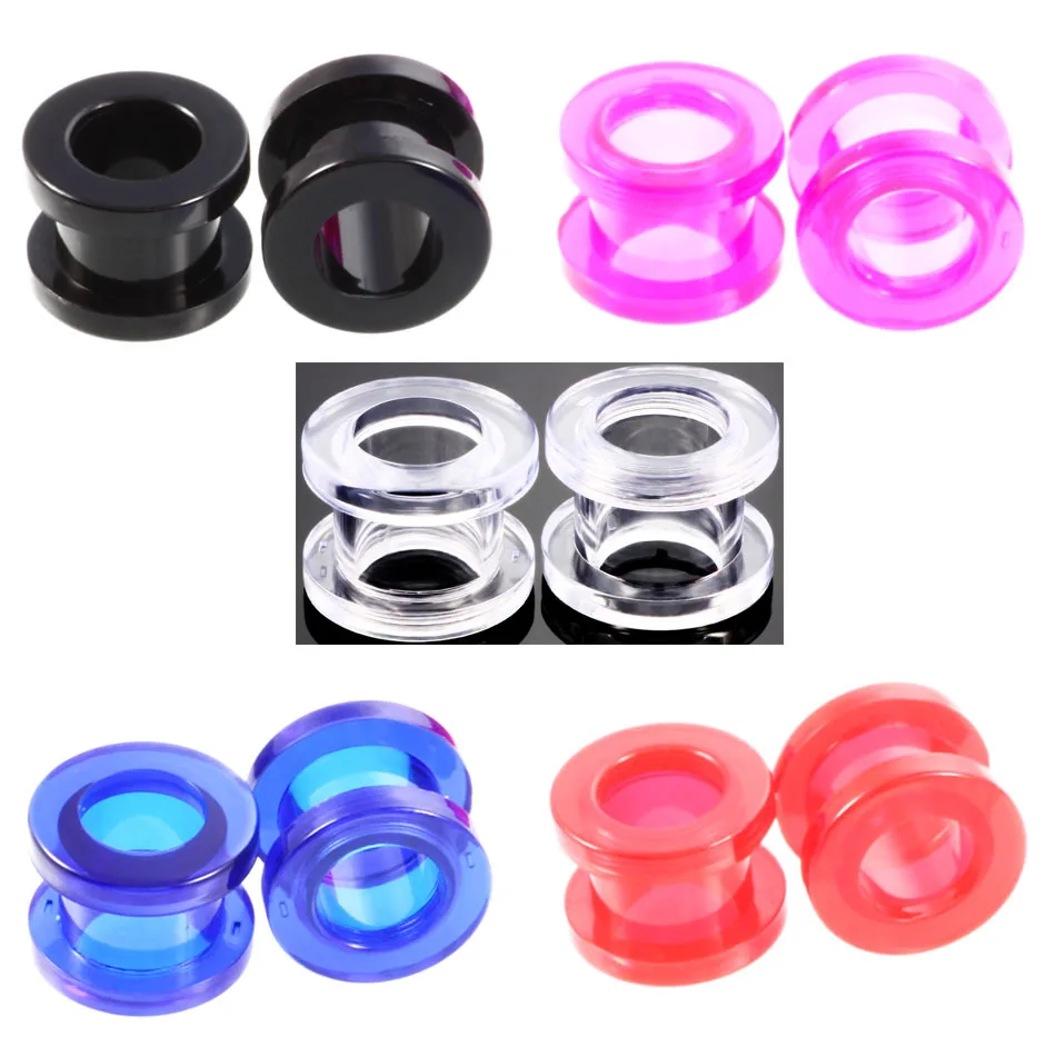 1 пара смешивания Цвет прозрачный акриловый Красного жидкой крови уха