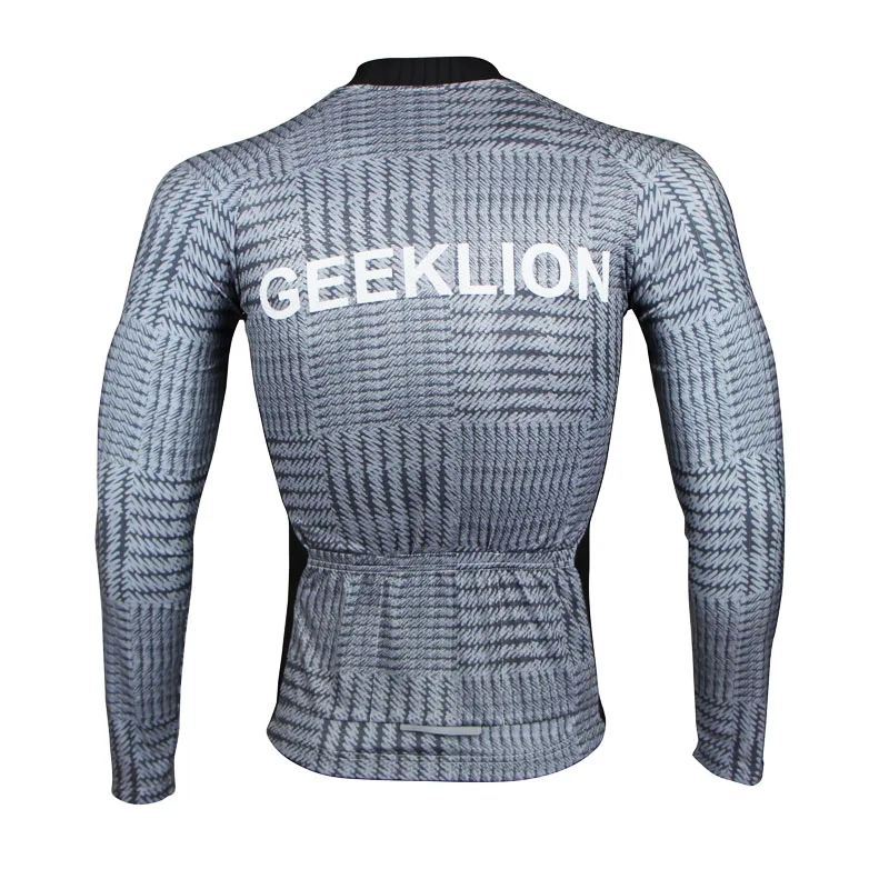 Мужская эластичная рубашка Geeklion с длинным рукавом для езды на велосипеде|cycling