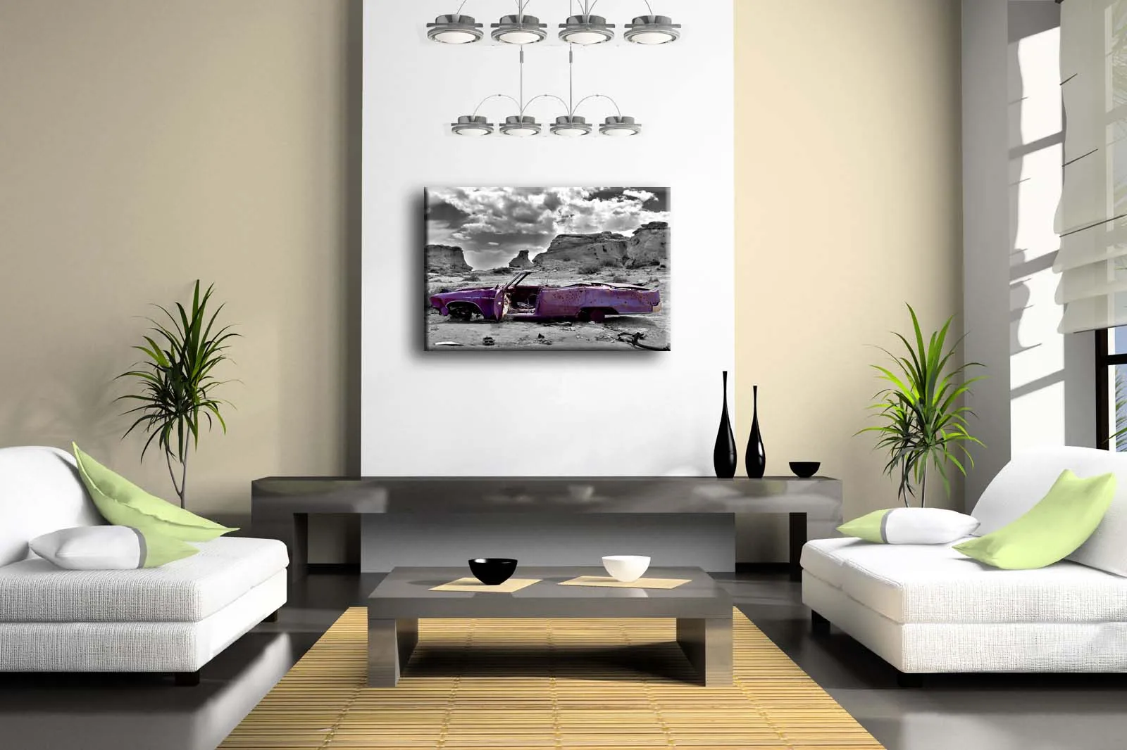 Framed Wall Art Pictures Car Bullet Canvas Print Artwork Modern Posters With Wooden Frames For Living Room Decor | Дом и сад