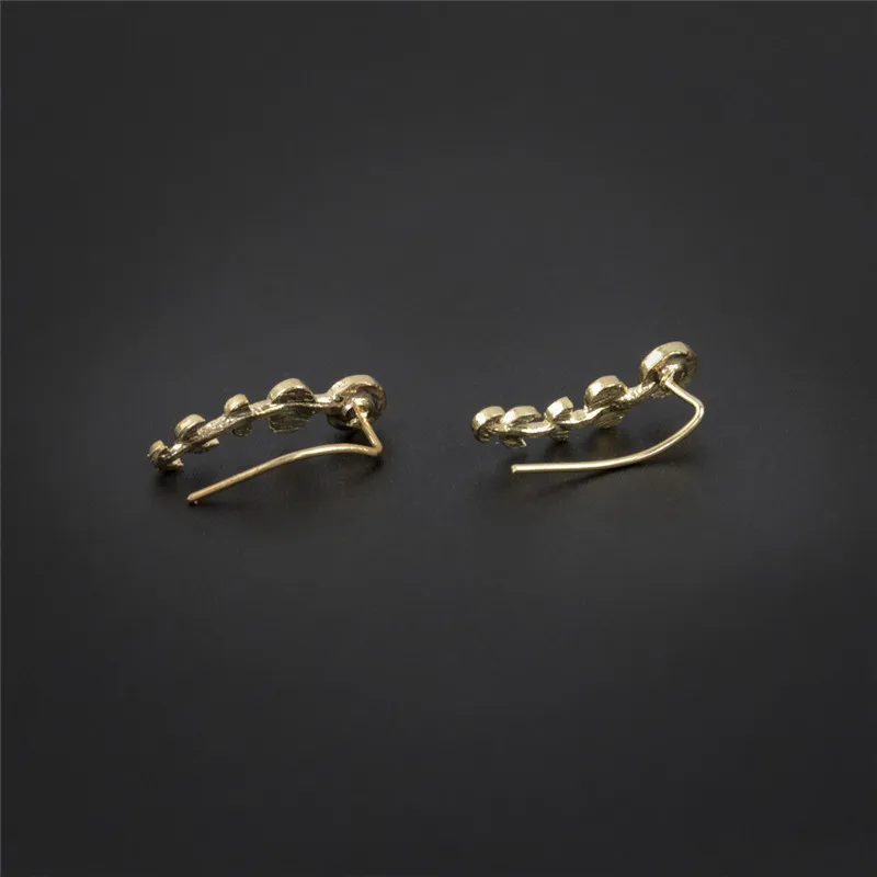 BOAKO Girls Women Stud Earrings Moon Phases Climbers Ear Crawlers Silver / Gold Color 23x7mm 1 Pair Changing | Украшения и