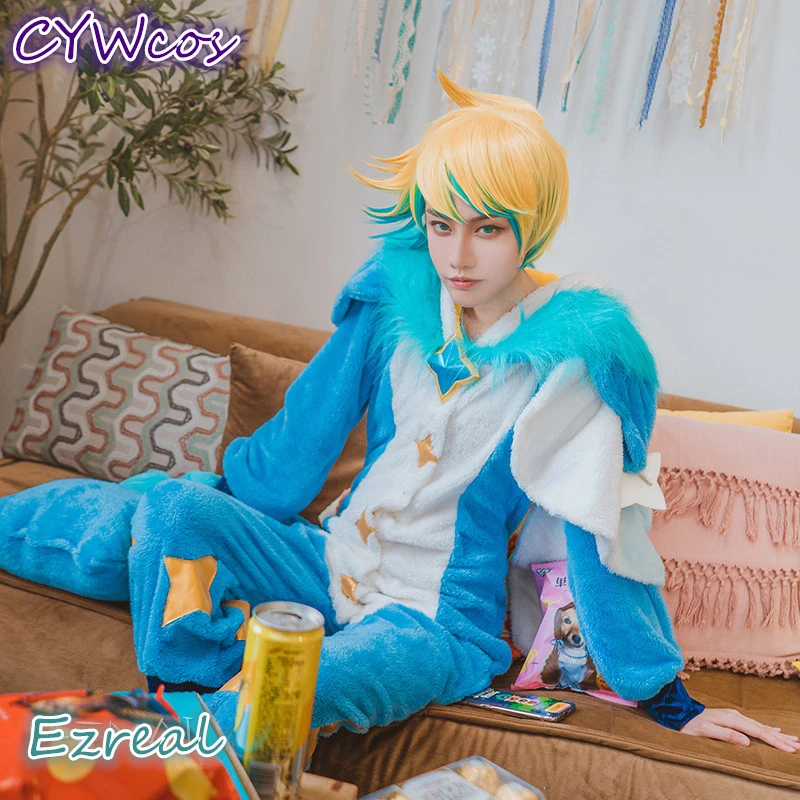 Игра LOL the Prodigal Explorer Ezreal женская зимняя Пижама Guardian Комбинезоны|Игровые костюмы| |