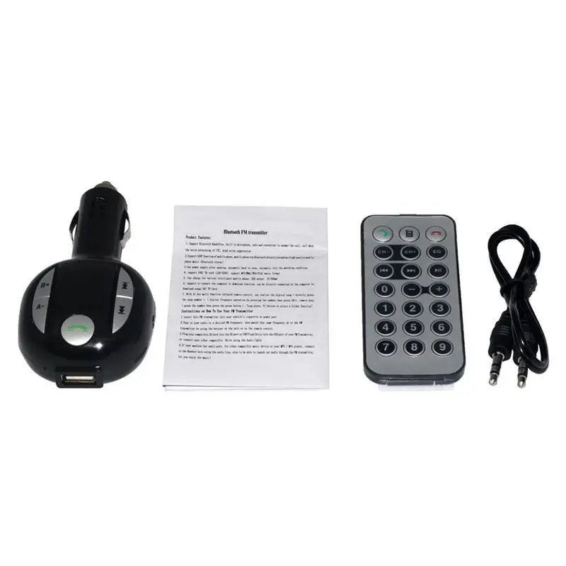 Автомобильный MP3 комплект с функцией громкой связи/fm передатчик/usb порт для