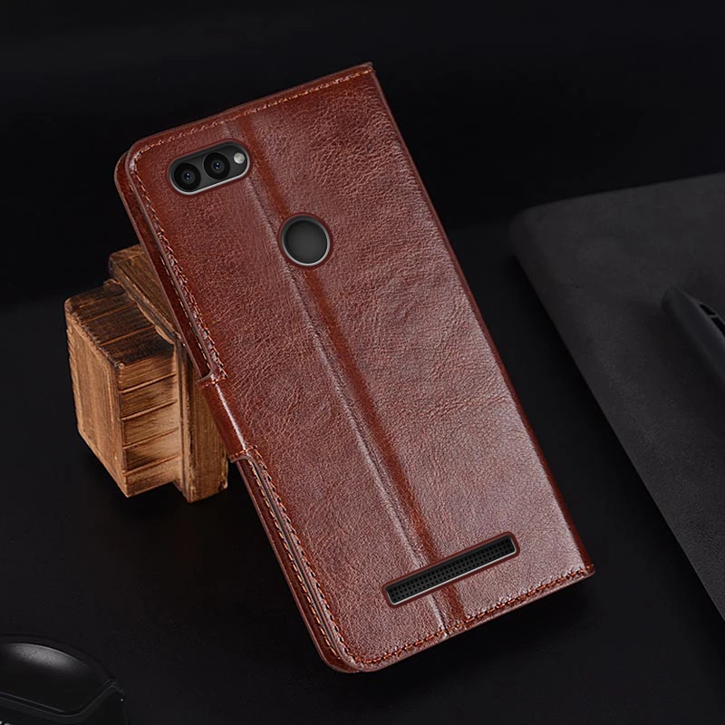 Чехол кошелек для Leagoo Power 2 Магнитный флип чехол из искусственной кожи с
