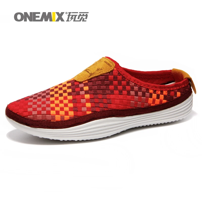 2017 Onemix женщины Flyknit дышащая удобная обувь для прогулок леди кроссовки красочные