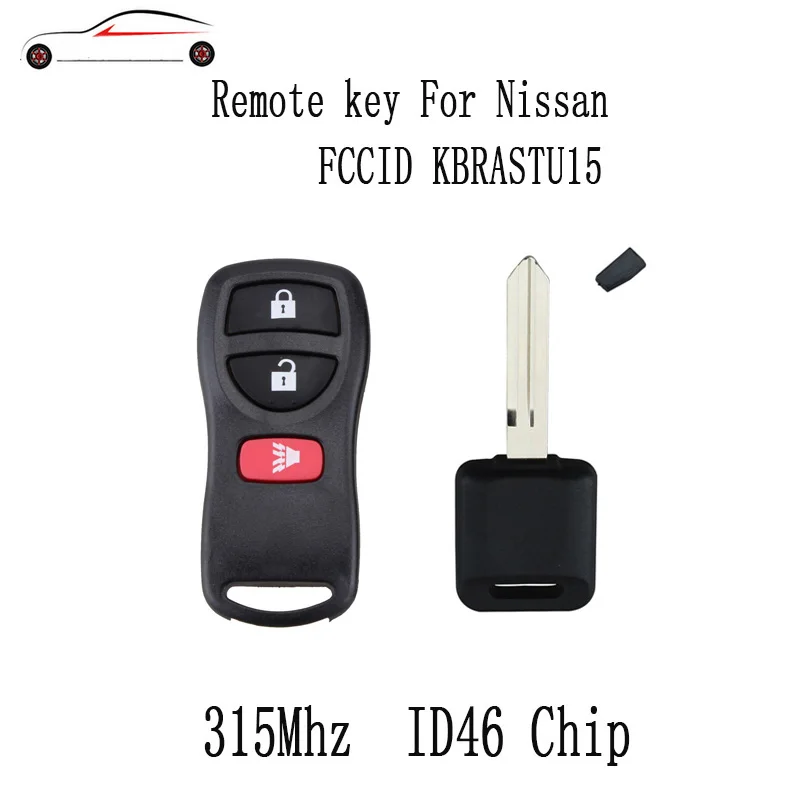Горбин 3 кнопки 315 МГц дистанционный ключ для Nissan Versa 2007 2013 Xterra 2005 2014 KBRASTU15