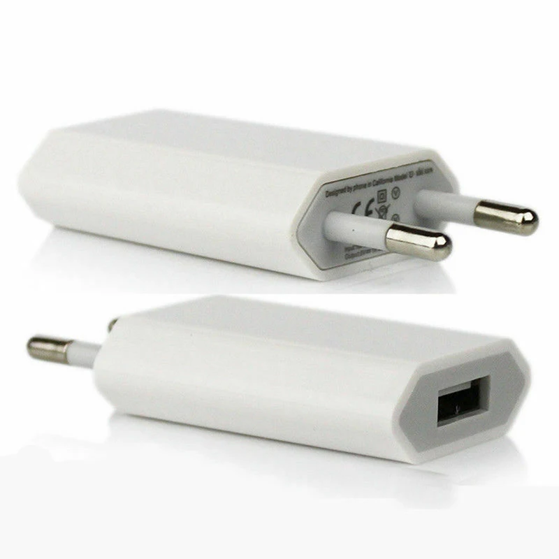 1 шт., универсальное Европейское USB зарядное устройство для путешествий с европейской вилкой, адаптер питания для MP3 MP4 samsung huawei