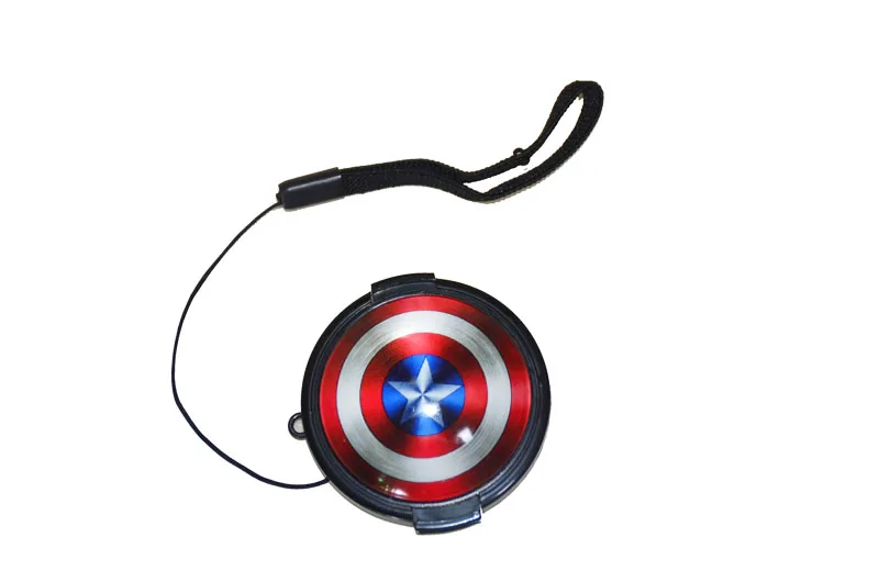 Крышка для объектива Captain America крышка 37 мм 40 5 43 46 49 52 55 58 всех камер Canon Nikon Sony Leica