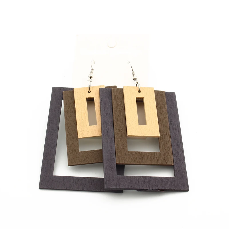 1 пара европейские и индийские большие геометрические серьги в стиле бохо для