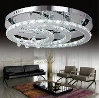 new creative k9 crystal led ceiling lamp modern home crystal light dia60cm luxury home deco lighting