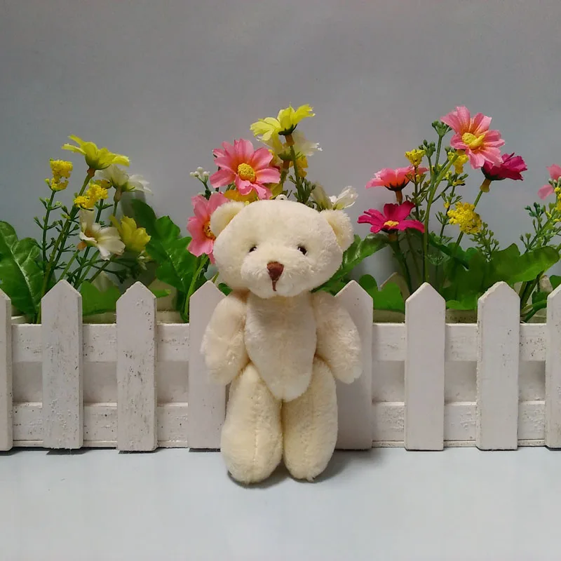 Бесплатная доставка 12 шт./лот см кремовый белый мишка бурый игрушка