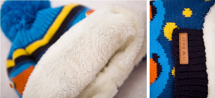 2019 Winter New Korea Knitted Plus Velvet Earmuffs to Keep Warm Baby Hat 0-5 Years Child Boy Girl | Детская одежда и обувь