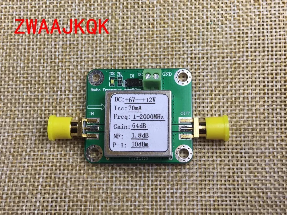 Новинка 1 шт. LNA 0 1-2000 МГц gain 64dB широкополосный усилитель РЧ с низким уровнем шума |