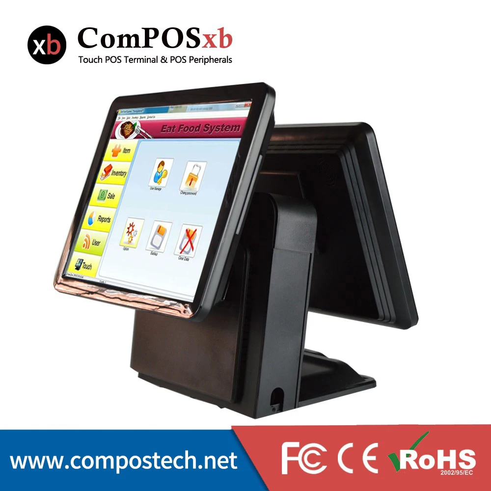 15 &quoti3 Dual Экран монитор сенсорный pos все в одном ПК Системы POS1618D|monitor touch screen 15|monitor