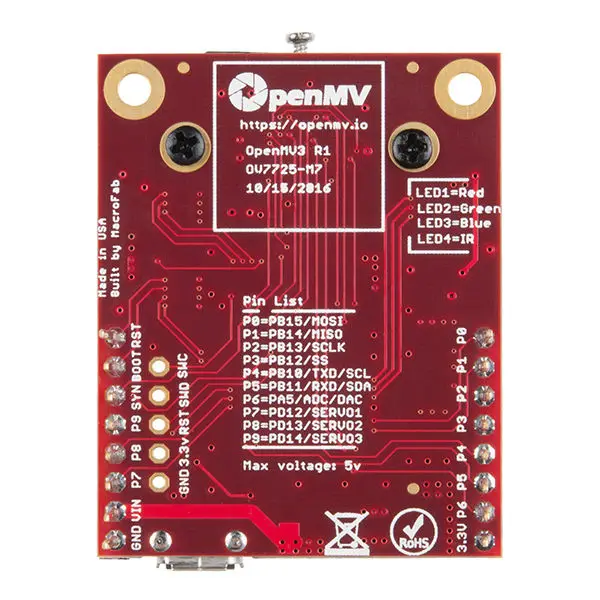 Камера OpenMV3 Cam M7 stm32f765vit6 2M flash от openmv cam для обнаружения цвета/маркера/глаз лица |