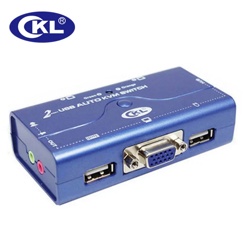 CKL 2 порта VGA KVM переключатель USB 0 с аудио функцией компьютера 1 монитор Sup порт s