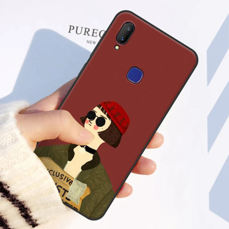 For vivo NEX Case Back fingerprint version cover Couple lover cartoon soft phone NexA Nex A Protection Shell | Мобильные телефоны и