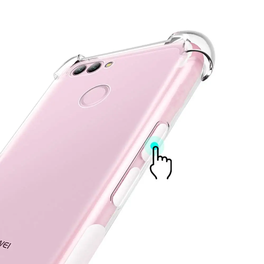 Dirt Resistant Case For Huawei Nova 2 Plus BAC-AL00 Anti Skid Soft TPU Rubber Shock Absorption Transparent Gel Bumper |