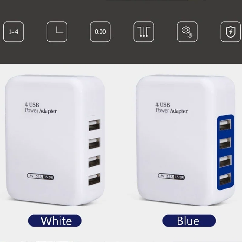 4 портовое зарядное устройство для быстрой зарядки 3 0 USB настенное Usb IPhone X XR
