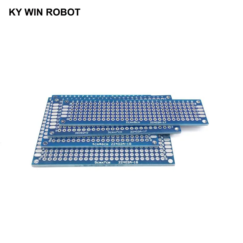 20шт 5x7 4x6 3x7 2x8 см синий двухсторонний медный Прототип Pcb Универсальный PCB для Arduino |