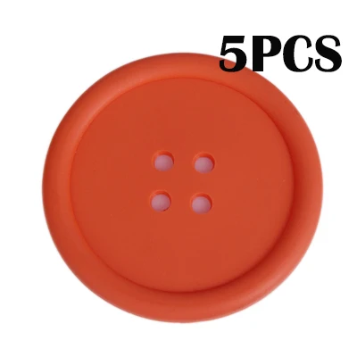 5pcs orange 5 шт круглые подставки для стола, подставки для напитков, силиконовые подставки, столовые, жаростойкие коврики для чашки, подставки, каминные стойки, Индивидуальные - Цвет: 5pcs orange