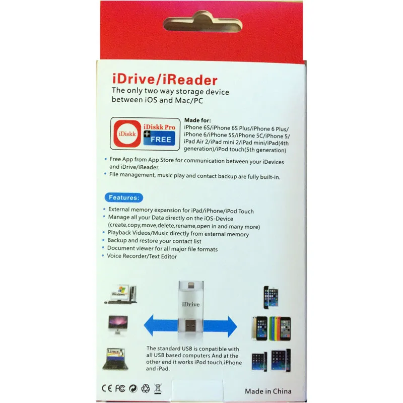32GB USB i Flash iDrive устройство карта памяти для iPHONE 6S 6 Plus 5s 5c|usb i-flash|memory devicei-flash device |